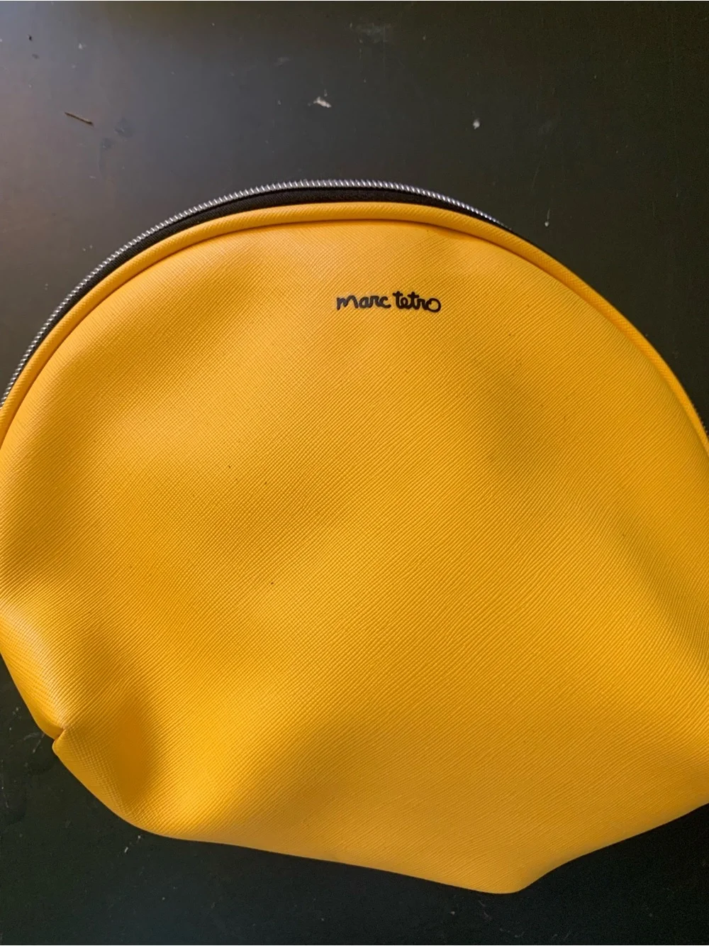 Marc Tetro Yellow Dachshund Travel Pouch - Zip Top Pet Accessory Case